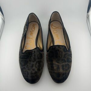Sam Edelman Black and Brown Patterned Loafers